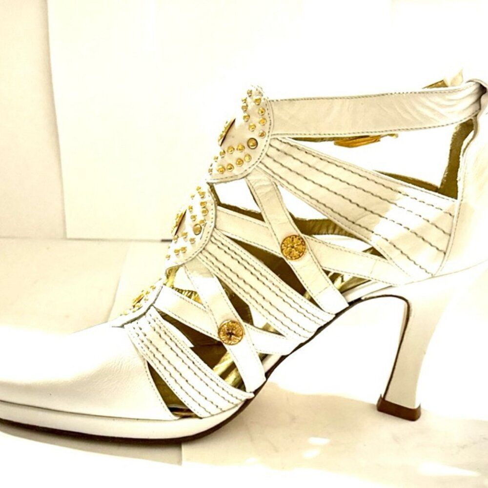 Vintage Italian Leather Tre In High Heel Pumps Size 6 EU 36.5 - Picture 2 of 8